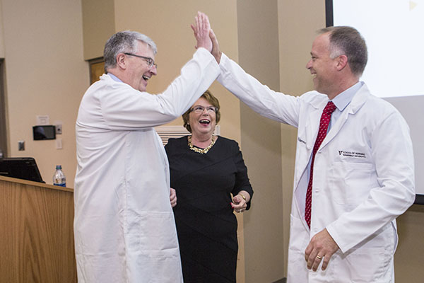 Luke Gregory, Dean Linda Norman, Mitch Edgeworth