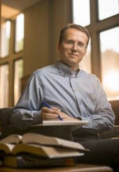 Mattias Polborn New Faculty profile portrait for MyVU. Polborn is a political economist. Would like to photograph him "at work" -- reading, pouring over notes, etc. in a casual, non-office setting, such as the Vanderbilt Library (Daniel Dubois / Copyright Vanderbilt University)