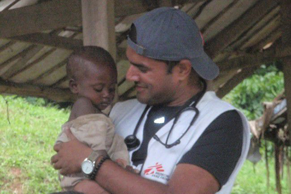 Saman Perera and child
