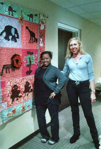 Next Steps student Nila Huddleston (left) took Sargent-Capps' costume design course, and the two collaborated on a quilt. (Vanderbilt University)