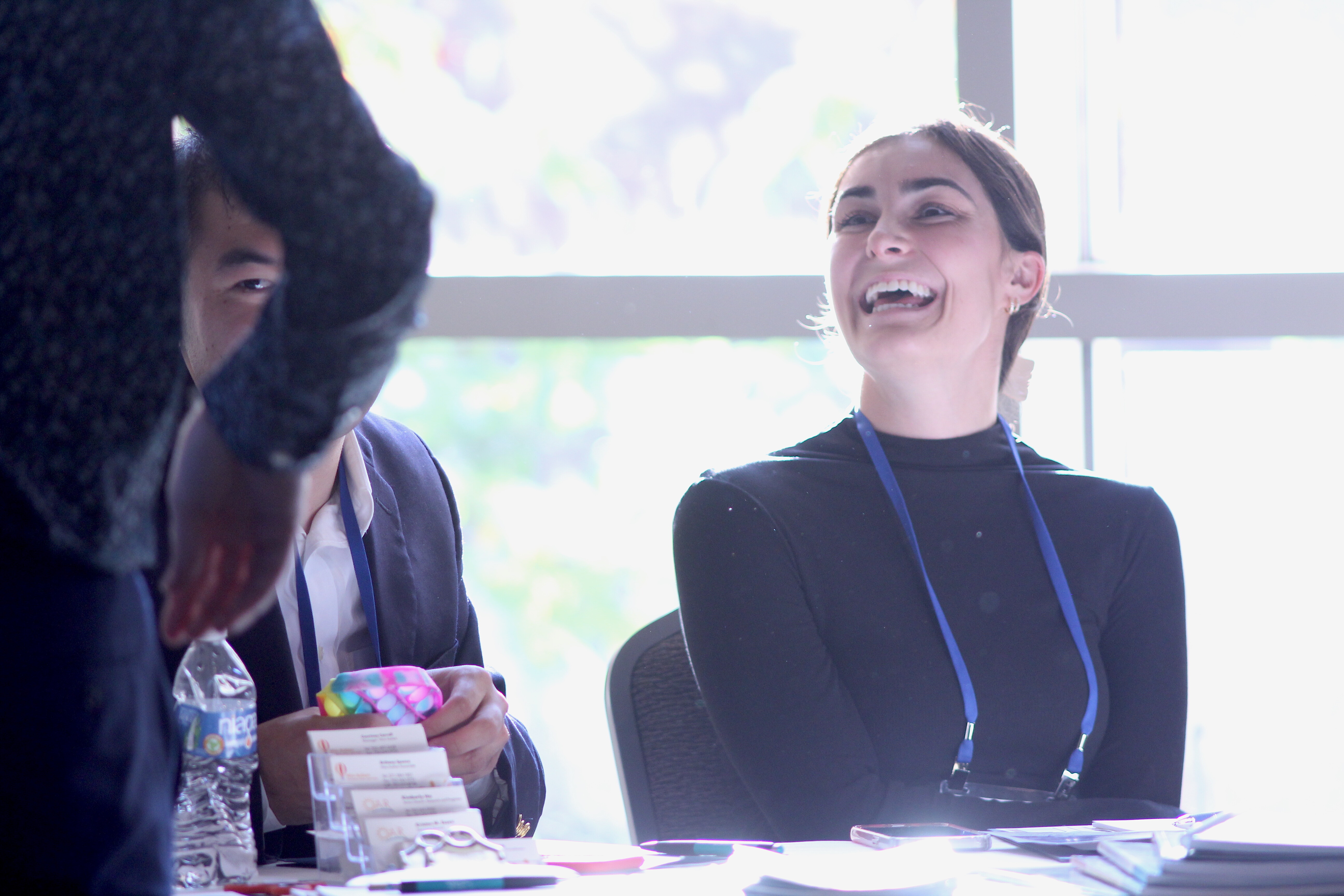 An exhibitor at the College Autism Summit 2023. Every year the summit encourages exhibitors from colleges, companies, and non-profits to share their innovations.