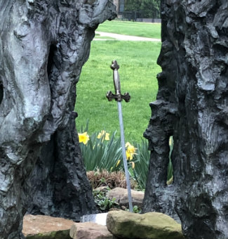 Replica of Excalibur mysteriously placed on Library Lawn