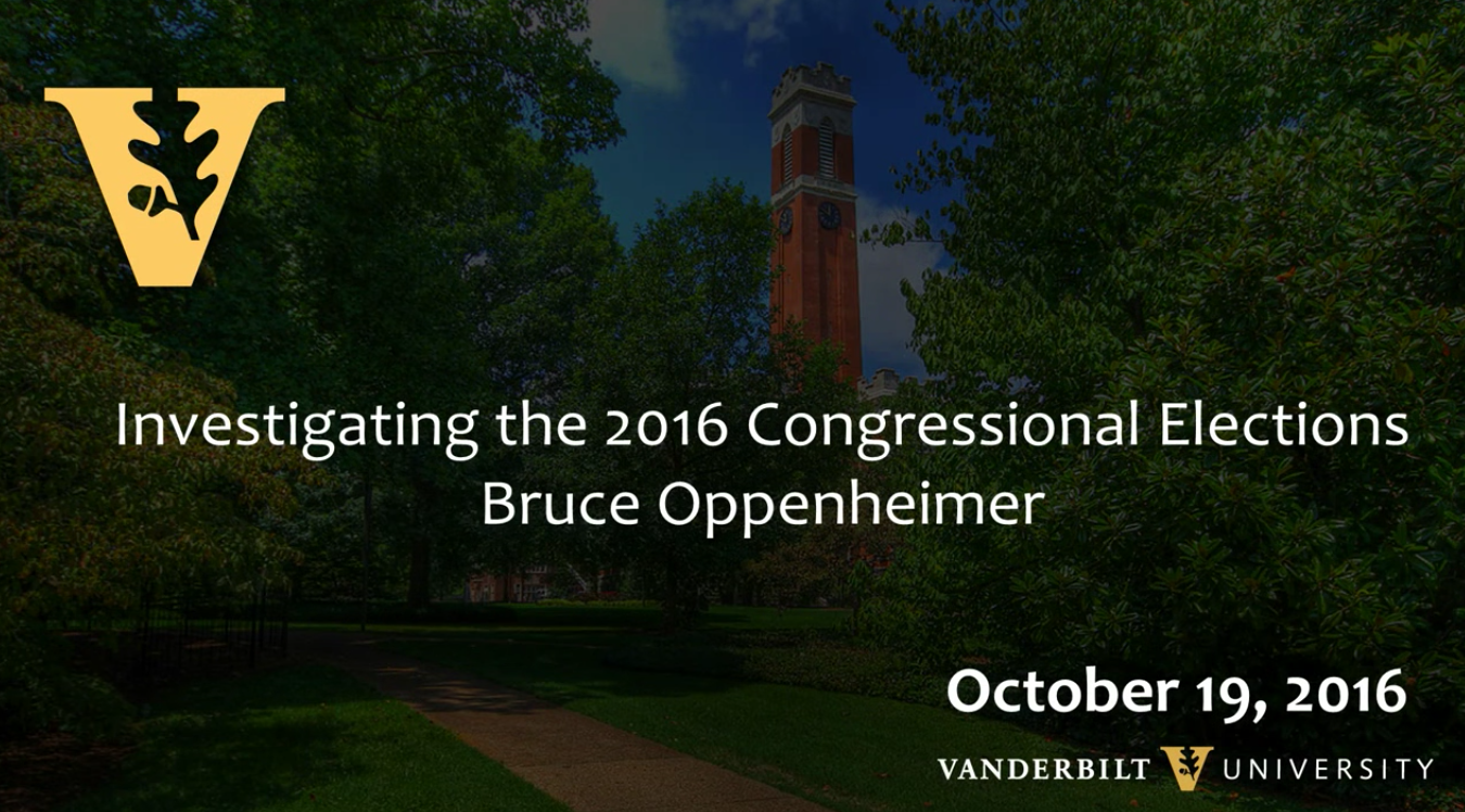 Election 2016: Bruce Oppenheimer, 10.19.16