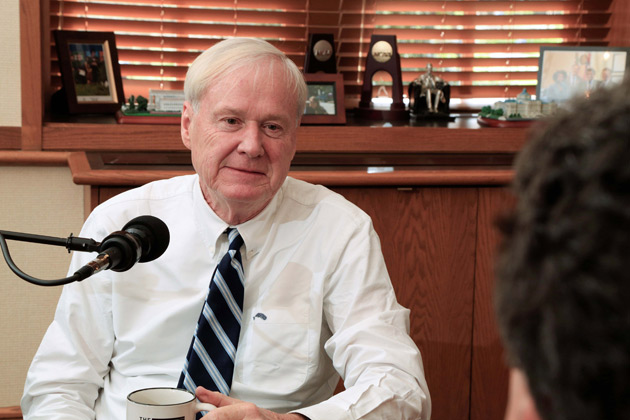 MSNBC's Chris Matthews sat down with Chancellor Nicholas S. Zeppos for the latest installment of "The Zeppos Report." (Vanderbilt University)