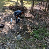 Chris Vanags tests water in Grundy County