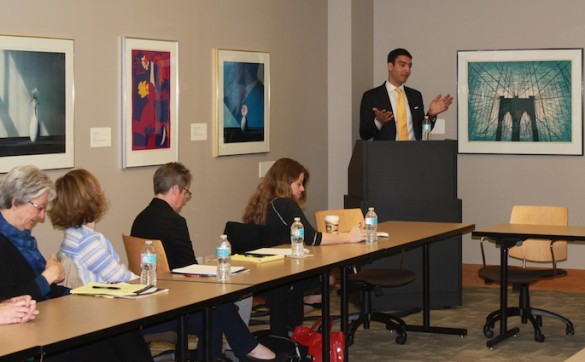 Mohamed Abdel Kader at LCTL conference speaker at podium