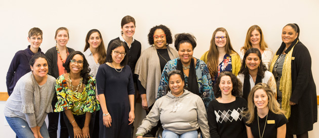 Peabody professor Anna Cristina da Silva spoke to 16 faculty members assembled on March 2 about how persistent pursuit of her writing goals combined with the ongoing support of mentors and colleagues helped her succeed in academia. (Vanderbilt University)
