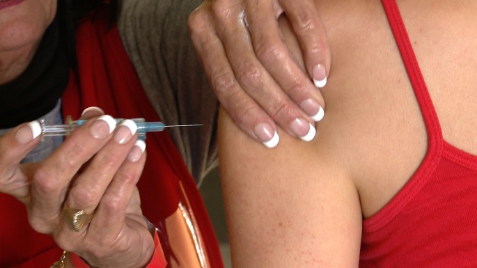 Person getting a shot