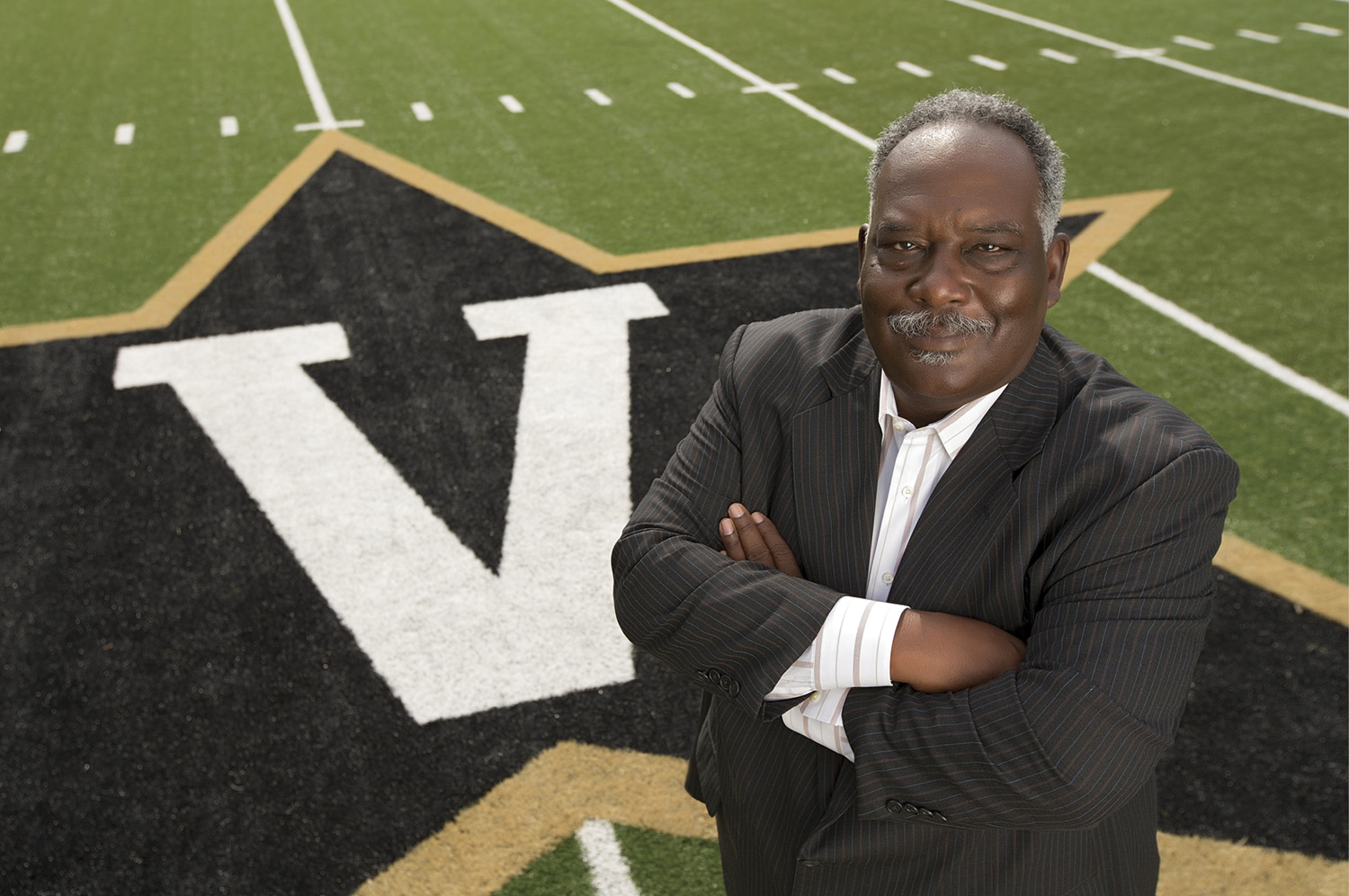 photo of David Williams on football field