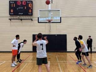 Staff members participating in the 3v3 Tournament in fall 2024.