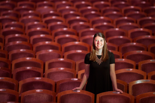 Nicole Long is a Wilma Ward Scholar. She was photographed at the Schermerhorn Symphony Center in Nashville. (Susan Urmy/Vanderbilt)