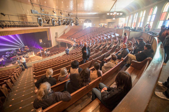 Blair School of Music senior lecturer Robert Fry talks about the history of Ryman Auditorium. (Vanderbilt University)