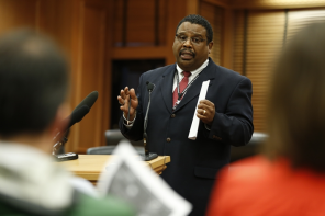 Vanderbilt Police Chief August Washington addresses media March 3 on Capitol Hall about Vanderbilt's police force