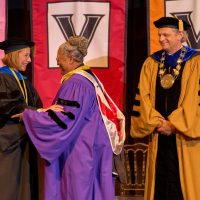 Provost Raver, Dean Townes, Chancellor Diermeier