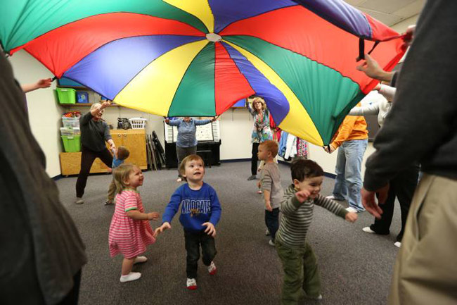 Participants in the "Imagine That" Kindermusik class at Blair School of Music. (Vanderbilt University)