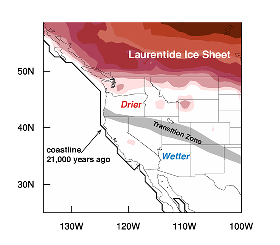 map of Western U.S. with zones marked