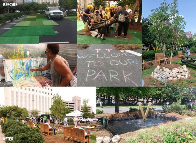 This montage of photos from Vanderbilt's PARK(ing) Day held Sept. 15 is the eighth image in the album where you can vote for the 2017 People's Choice Award.