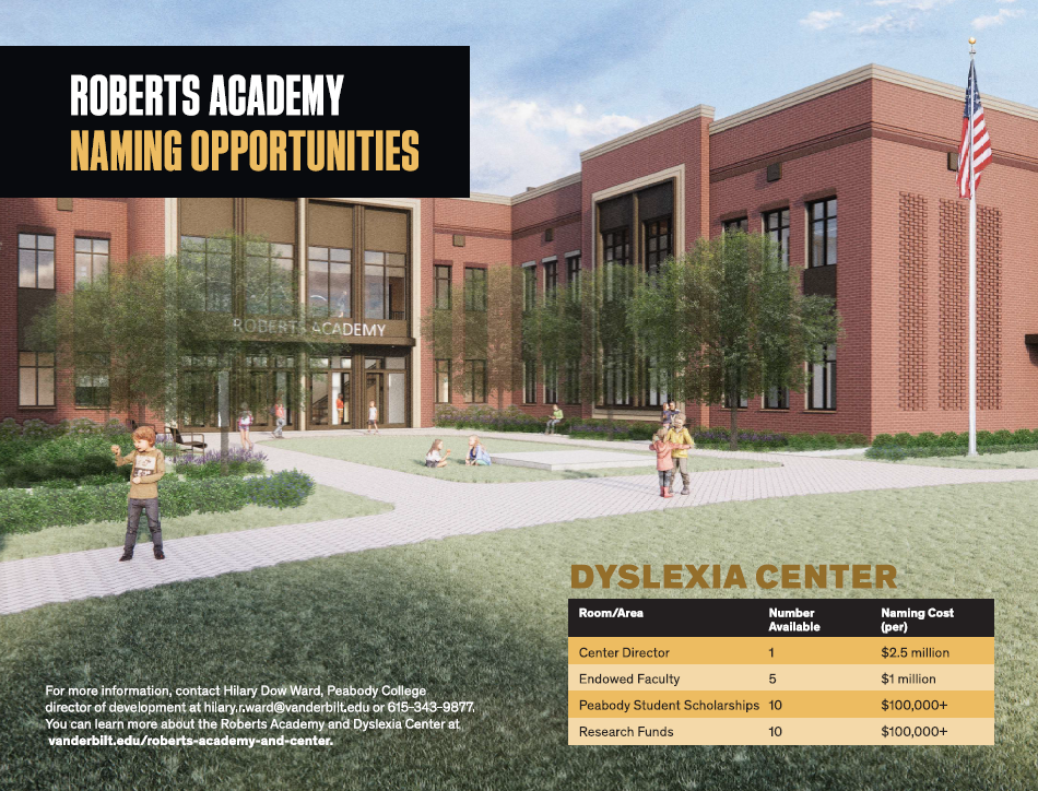 Roberts Academy naming opportunities