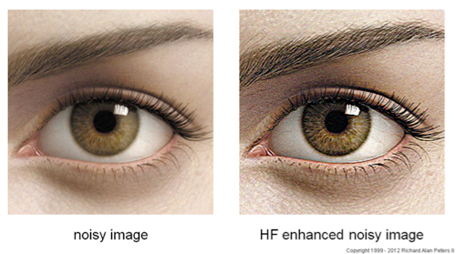Sharpening a noisy image