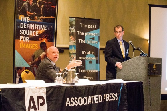 John Geer and Josh Clinton at AP event John Geer and Josh Clinton at table