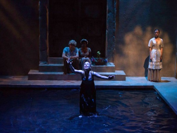 "Metamorphoses" cast members Andrew Hey, Raven Thompson, Elizabeth Pearson (standing) and Jessica Meyer.