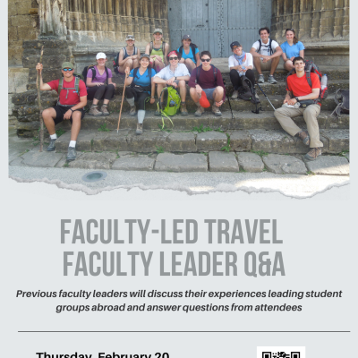 Faculty Led Travel: Faculty Leader Q&A