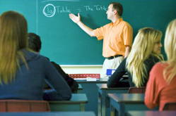 Teacher at the board