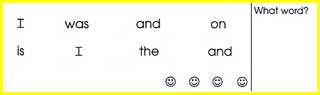 Sounds and Words activity with 1 section on identifying letter sounds and 2 sections on identifying three-letter words.