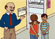 Mr. Garcia visits Evan and Emily