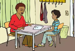 Teacher with Student