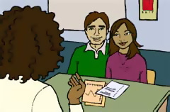 Teacher with parents