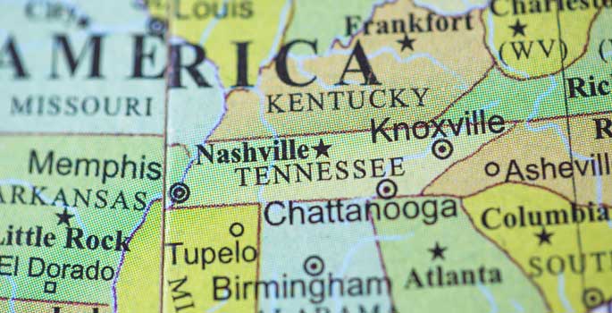 Tennessee map