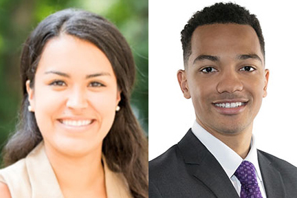 headshots of Sarena Martinez and Phillip McGloin