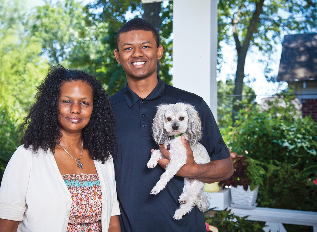Photo of Glynna Walker with son Nigel