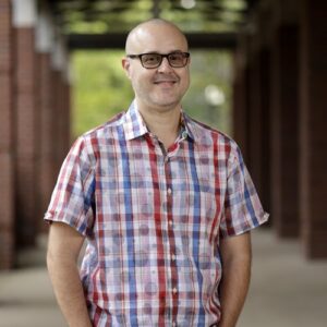 Blane Hollingsworth, PhD, was the first patient at VUMC to undergo a liver transplant under the protocol for cholangiocarcinoma. (photo by Donn Jones)