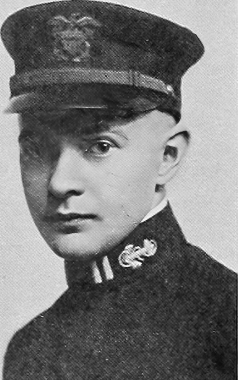 George Gage military headshot. Greyscale