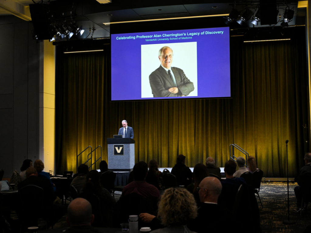 Members of the diabetes and metabolic research community gathered at Vanderbilt for a symposium honoring Dr. Alan Cherrington.
