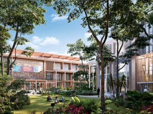 View looking south to Executive Education & Lifelong Learning Building