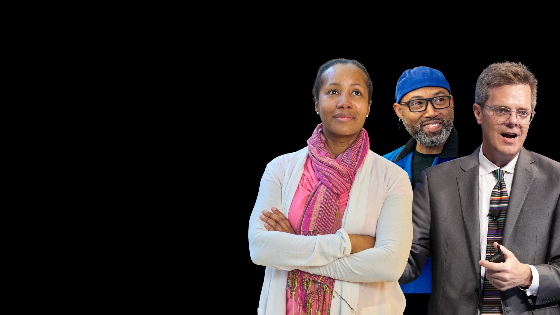 Audrey Bowden, Steven Townsend and James Crowe