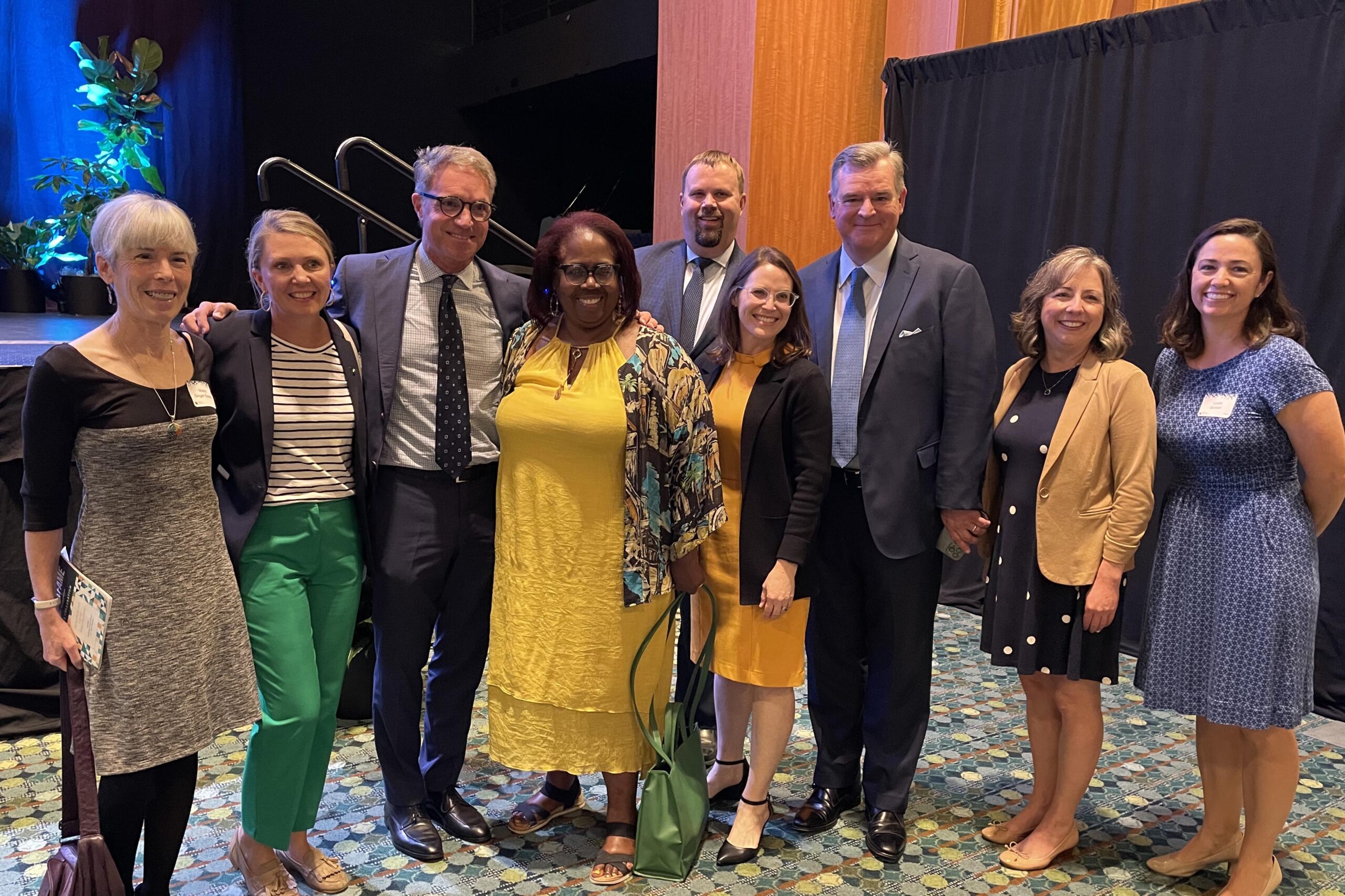 Marcy Singer-Gabella, Sally Parker, Hal Cato, Midori Lockett, Daniel Culbreath, Stephanie Coleman, Nathan Green, Kim Karesh and Laura Booker at the NPEF Public School Hall of Fame event