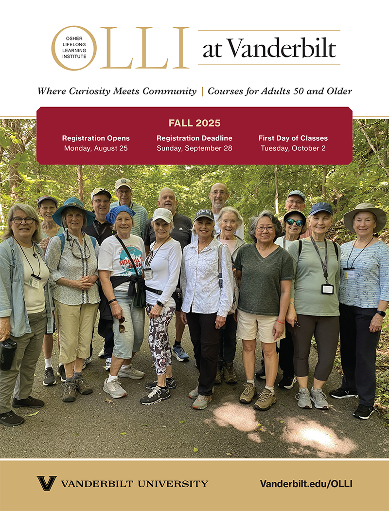 OLLI at Vanderbilt Fall 2025 course catalog cover