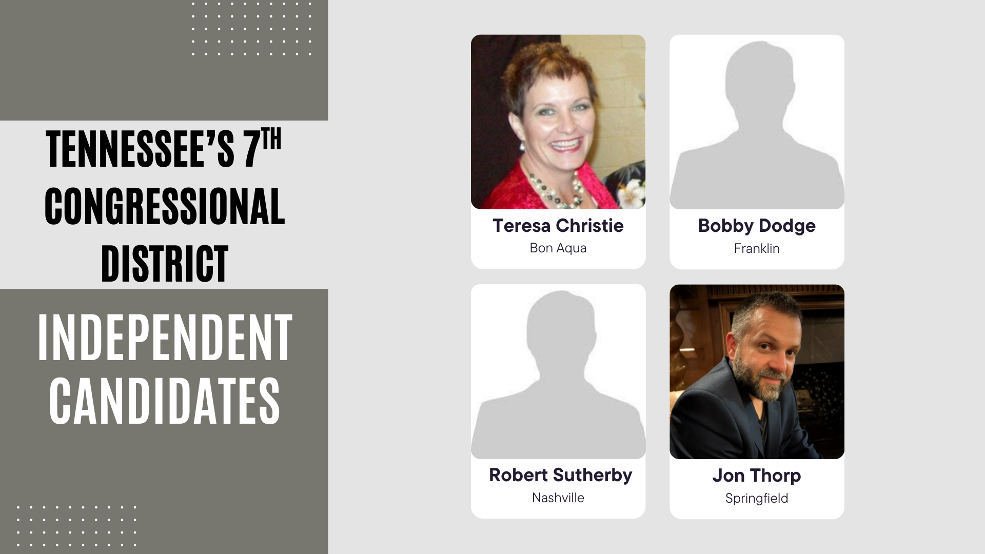 Independent candidates for Tennessee's 7th congressional district