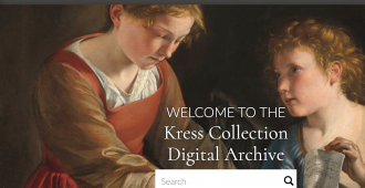 Painting detail of two women