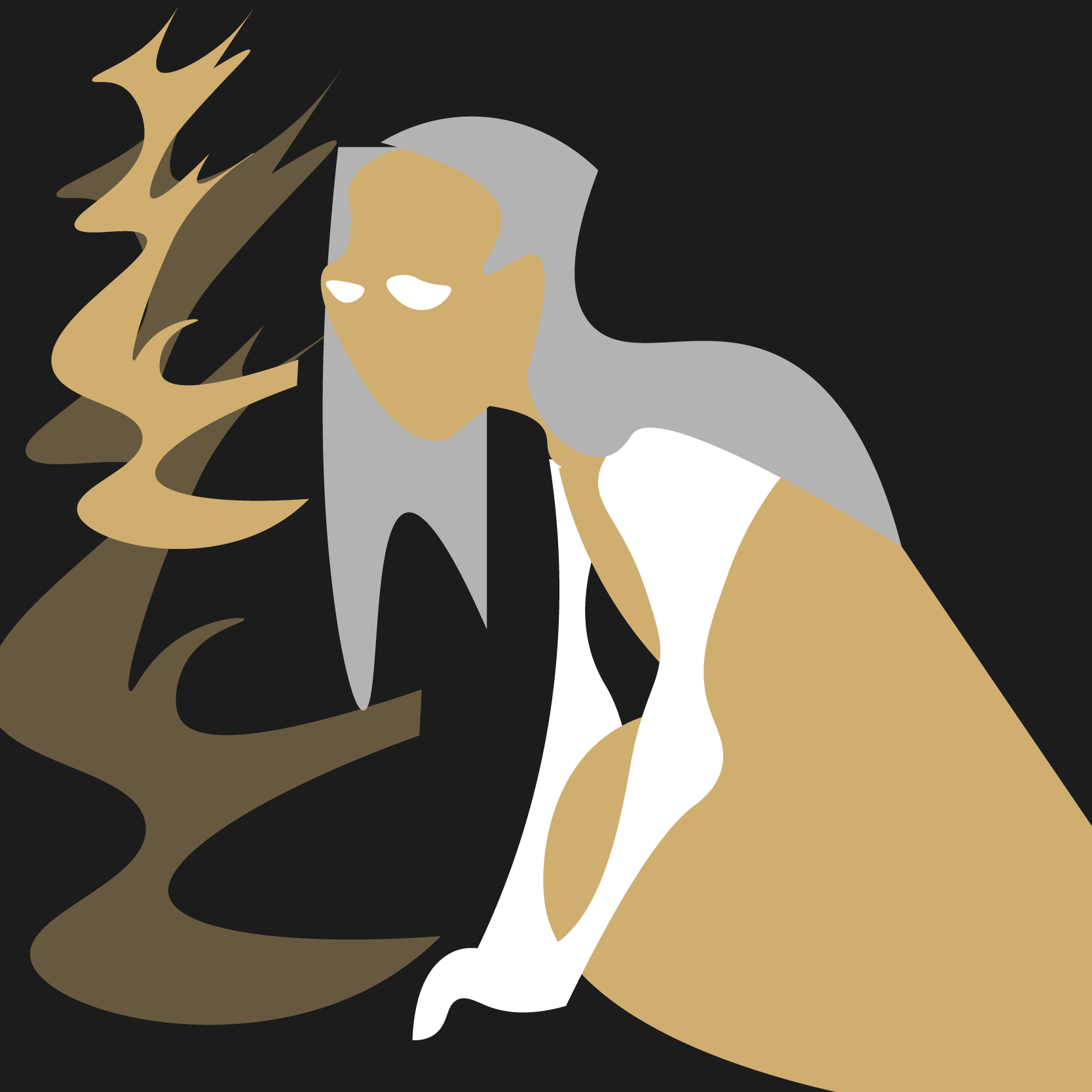 illustration of a hungry ghost | design by Liz Chagnon