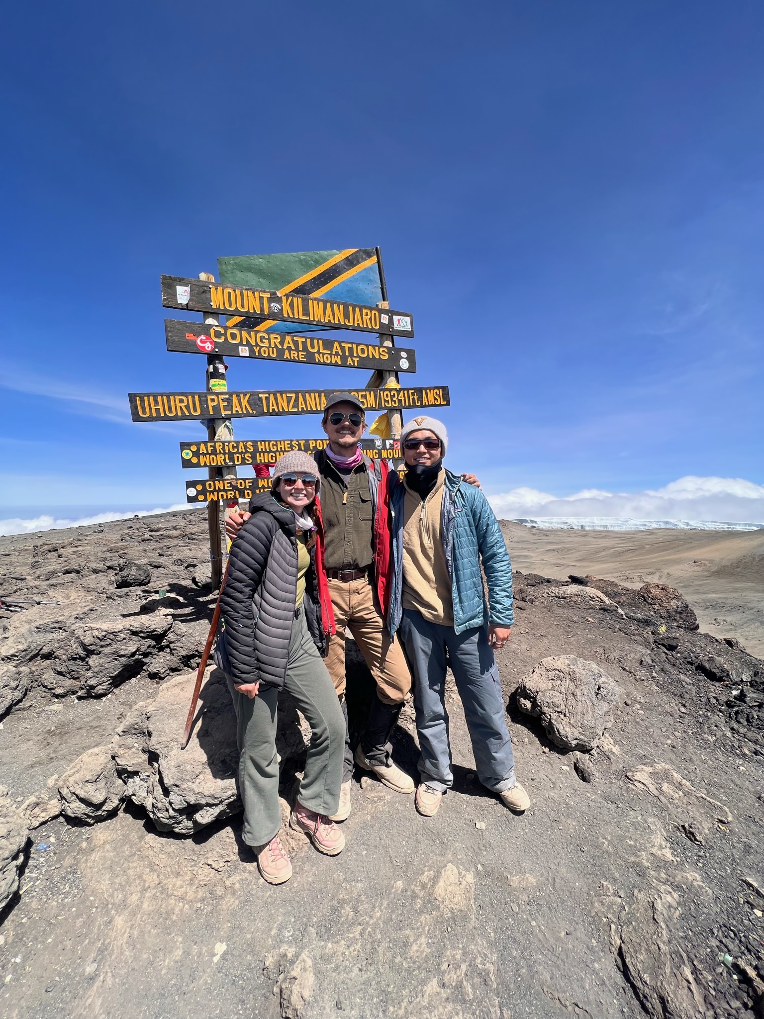 3 Fellows summit Mount Kilimanjaro