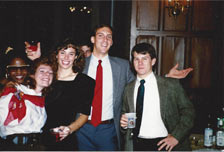 David Freedy, center, and classmates.