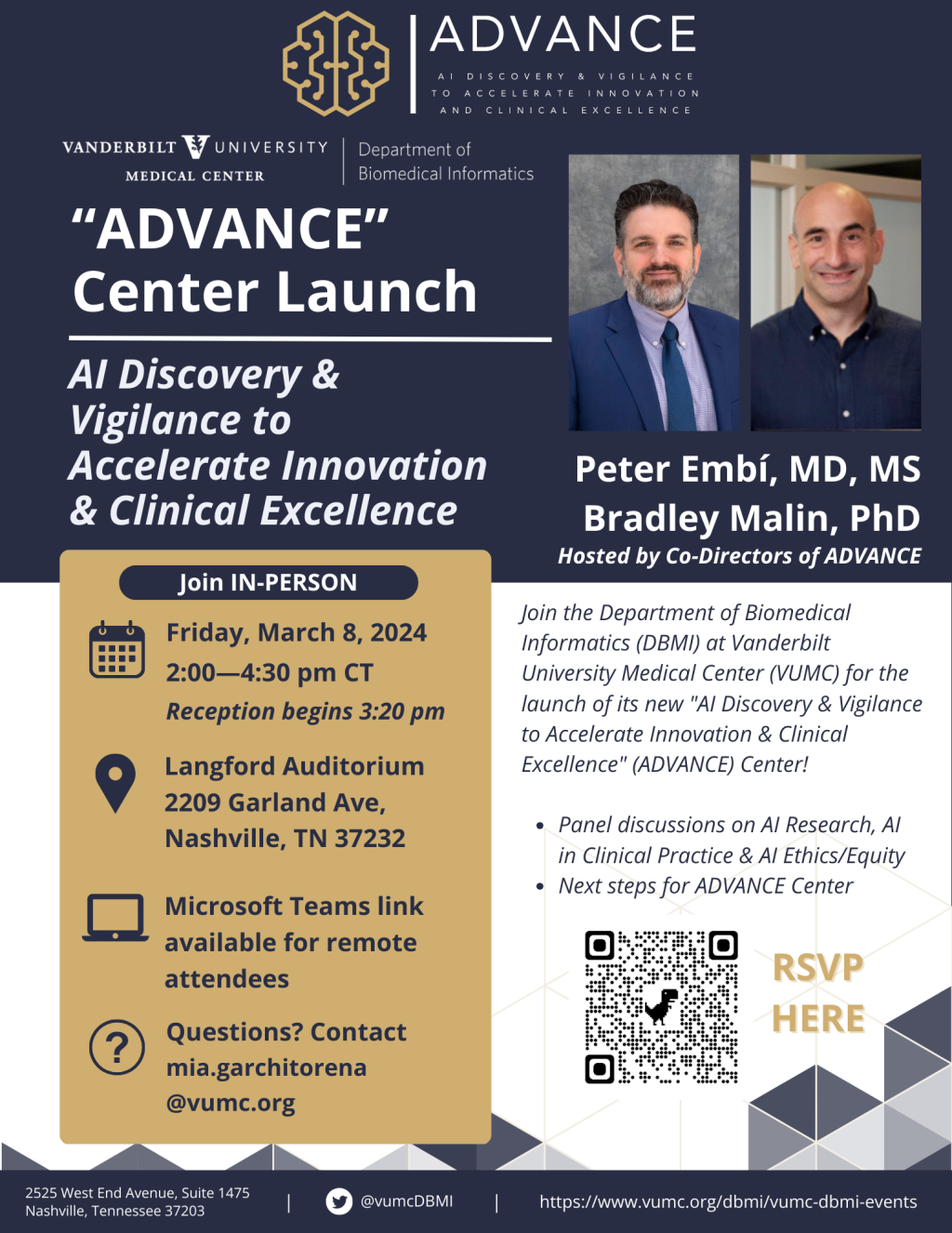 ADVANCE Launch Event Flyer