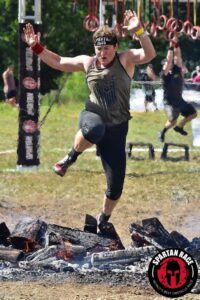 Karen Davis competing a Spartan Race.