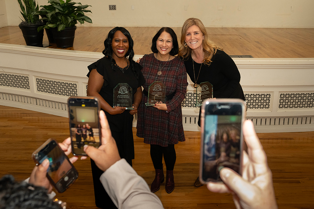 Blue Ribbon Teacher honorees Tiffani Norman, Catherine Dominy and Tori Miley (photo credit: Joe Howell)