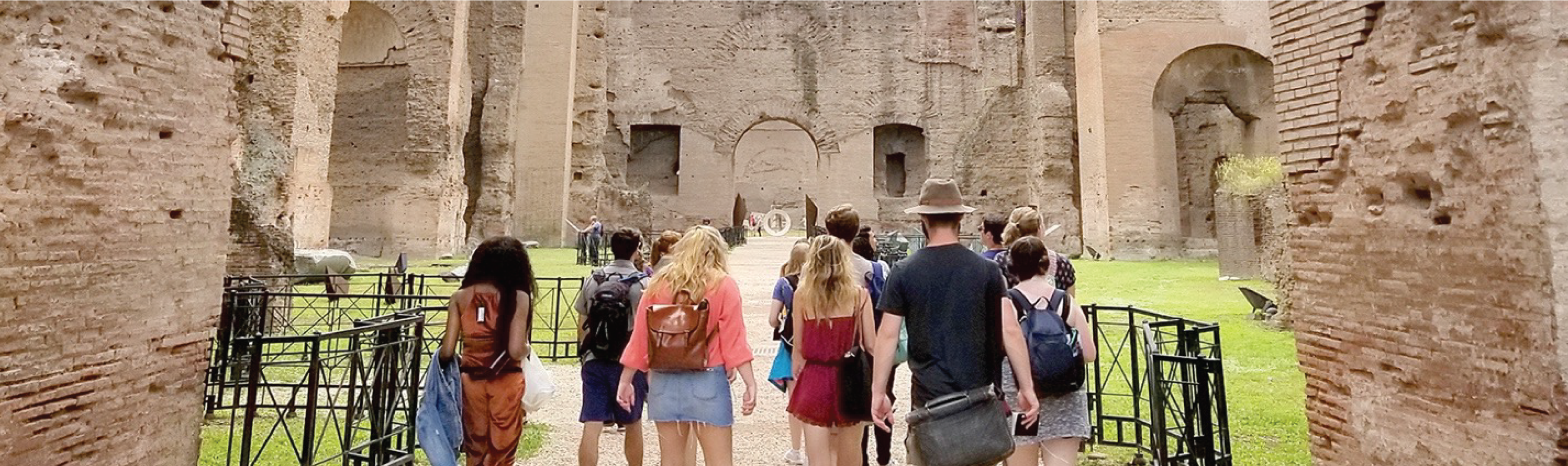Students visiting archeolgical sites